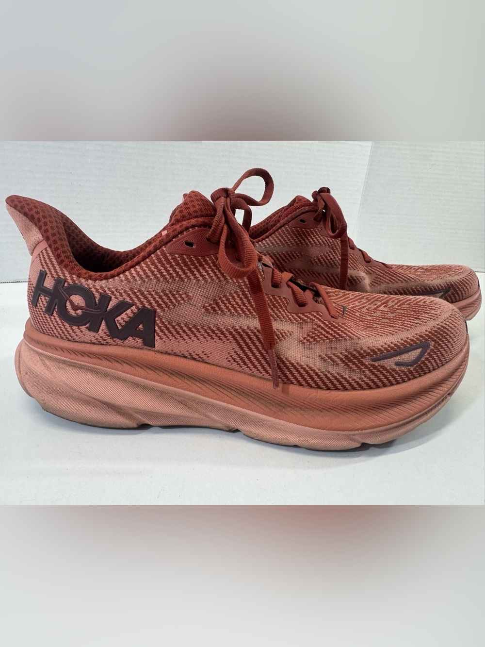 Hoka one one Clifton 9 Women's Running Sneakers in Rust